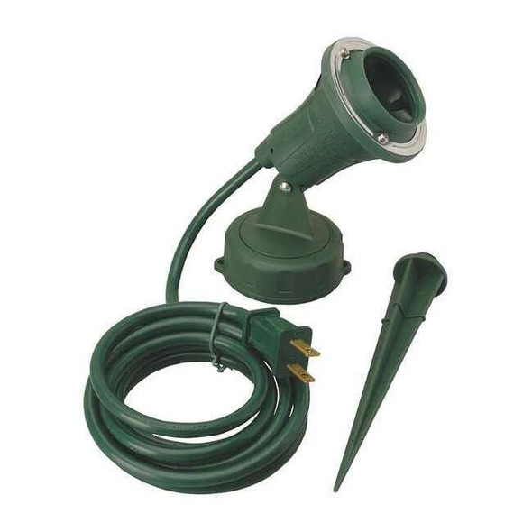 Yard Master Floodlight Base,120V,Plastic,Green 0430
