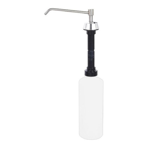 Tough Guy Soap Dispenser, Counter, Manual, 1.2 L, Silver, Liquid