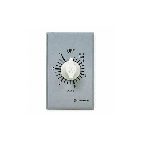 Intermatic Timer,Spring Wound,12 Hr,SPDT,Silver FF312H