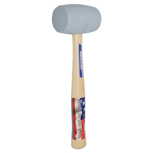Solid Rubber Mallets, 20 oz, 10-5/8 in, Hardwood Handle
