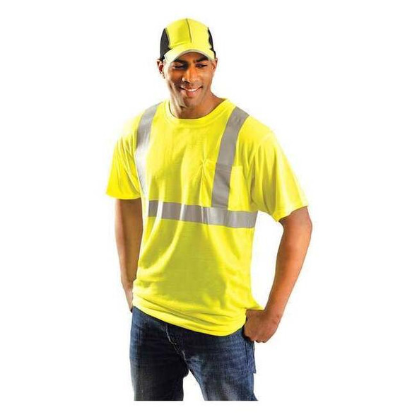 Occunomix T-Shirt, 2, R, Polyester, Yellow, 2XL LUX-SSETP2-Y2X