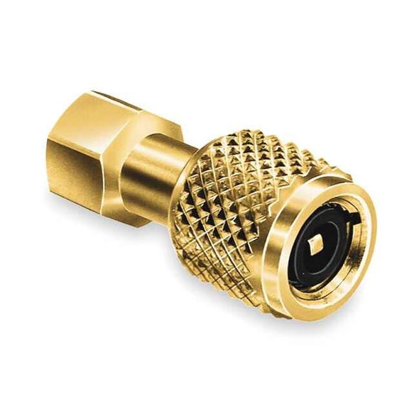 Quick Coupler, 1/4 QC x 1/8 in FE NPT, Right Handed, 180 Degrees, 3 in L, Brass