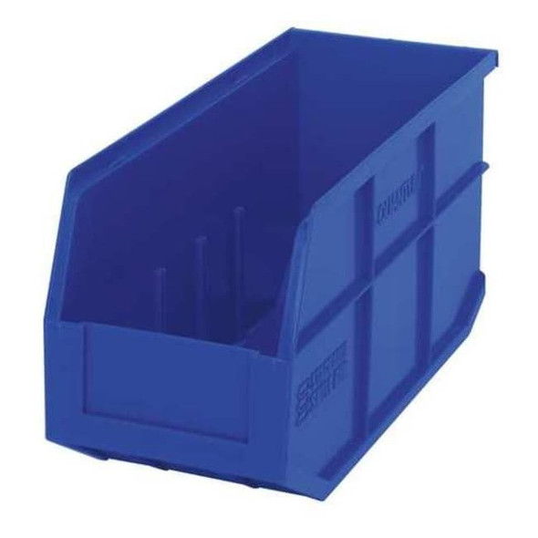 Shelf Storage Bin, Polypropylene, Blue, 7 in H, 6 in W, 14 in L