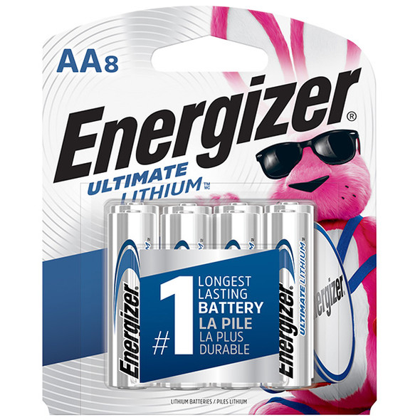 Energizer® Ultimate Lithium® AA Batteries, 8/Pkg