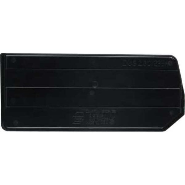 Plastic Divider, Black, 10 in L, 4 1/4 in H, 6 PK