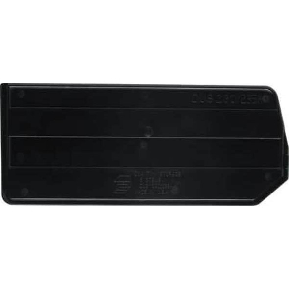 Plastic Divider, Black, 10 in L, 4 1/4 in H, 6 PK