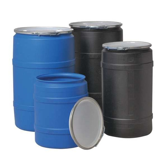 Manufacturer Varies Open Head Transport Drum, Polyethylene, 20 gal, Unlined, Blue 18088B