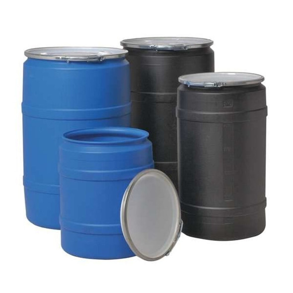 Open Head Transport Drum, Polyethylene, 20 gal, Unlined, Blue  18088B