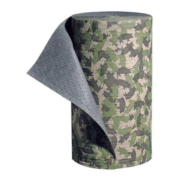 Pig Sorbent Roll, 47 gal, 32 in x 200 ft, Universal, Green, Polypropylene MAT112