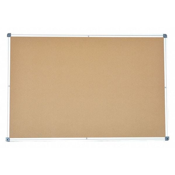 Manufacturer Varies Dry Erase Board, Melamine, 48 in, 96 in, Aluminum Frame, White, Gloss 1NUP4