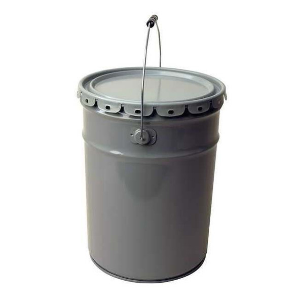 Manufacturer Varies Pail, Open Head, Round, 5 gal, Steel, Gray OH5-26/C24EPS-G