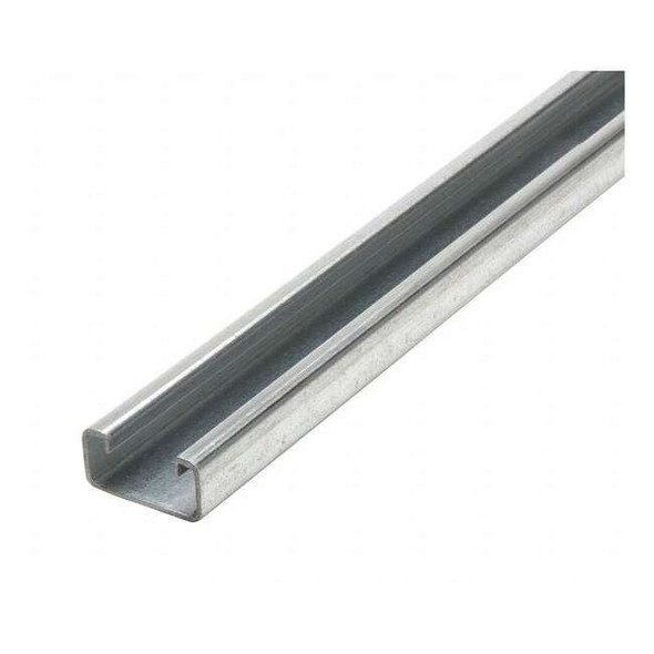 Single Channel Strut, Solid, Steel, Galvanized, None Hole Size, Silver