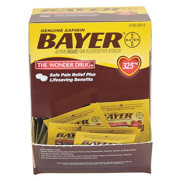 Bayer Aspirin,Tablet,50 x 2,Packet,325mg 12408