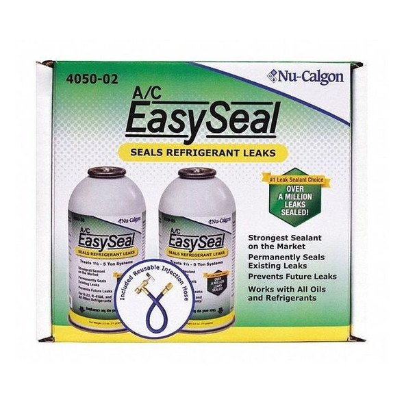 Nu-Calgon Refrigerant Leak Kit,1-1/2 to 5 Tons 4050-02