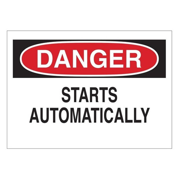 Brady Safety Label,3-1/2 In. H,5 In. W, 88172 88172
