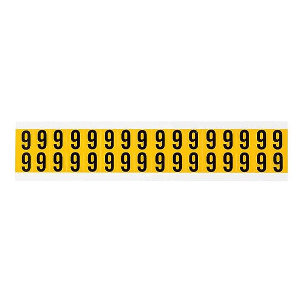 Brady Number Label, 6, 3/4in.Hx9/16in.W, Vinyl 1520-6