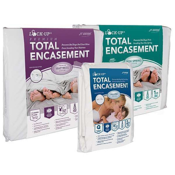 Lock-Up Mattress/Box Spring Protector,39"W,White 83TWENC