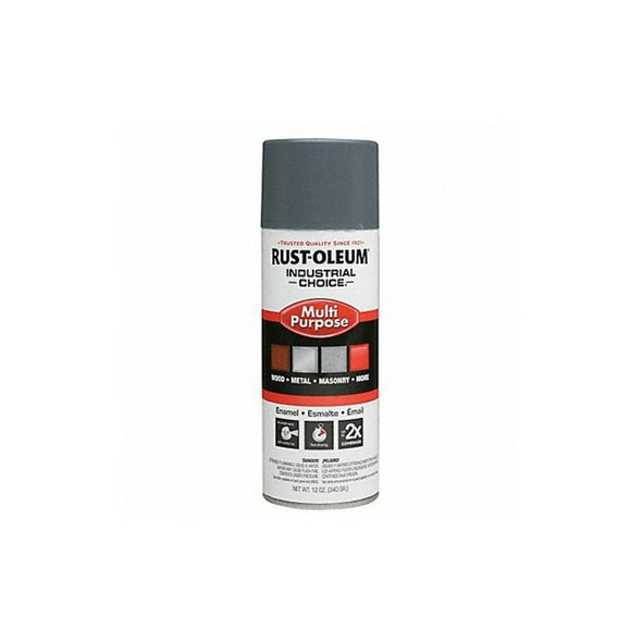 Rust-Oleum Spray Paint, Universal Gray, Gloss, Solvent, 12 oz 1686830V