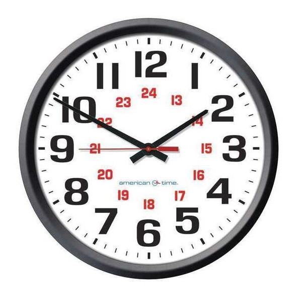 American Time Clock,Plastic Case,12/24 hr. Format,110V E56BAAV324