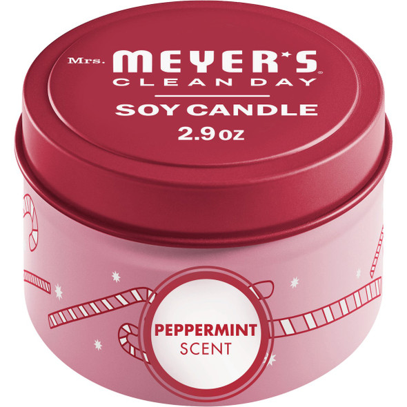 Mrs. Meyer's Clean Day 2.9 Oz. Peppermint Small Tin Soy Candle 329888