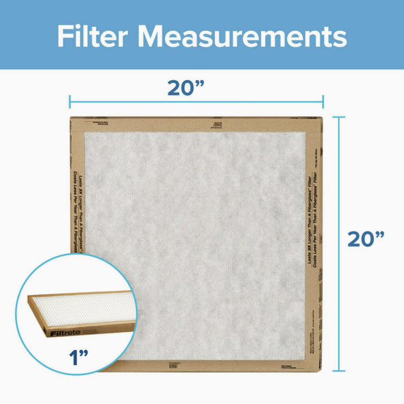 Filtrete 20x20x1 Basic Filter FPL02-2PK-24 Pack of 24 418939