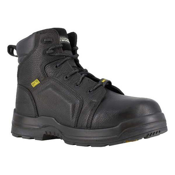 More Energy, Men's 6-Inch Work Boot, 12, M, Leather, 6 in Height, Black
