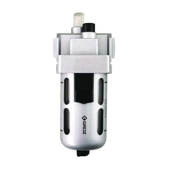Groz Air Lubricator,1/2in NPT,200 cfm,145 psi L1593