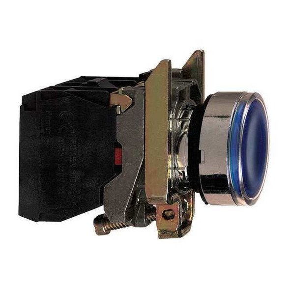 Schneider Electric Illuminated Push Button, 22 mm, 1NO/1NC, Blue XB4BW36G5