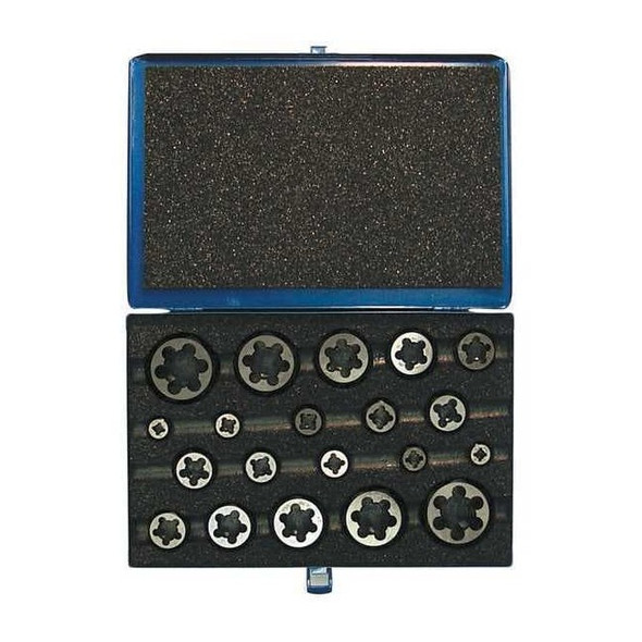 20PC Carbon Hexagon Rethreading Die Set 0650 Cle-Line 1/4-20 To 1-14 UNC and UNF
