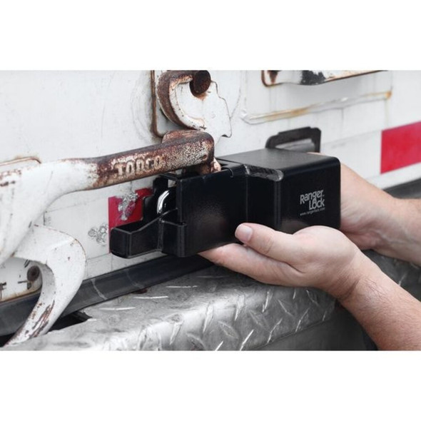 Ranger Lock Padlock Guard,10 in,Hardened Steel,Black RGRU-0L