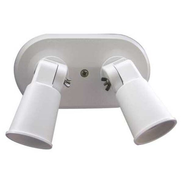 W F Harris Lighting Lampholder, Double, Wht, PAR38, 2-150W 201-W