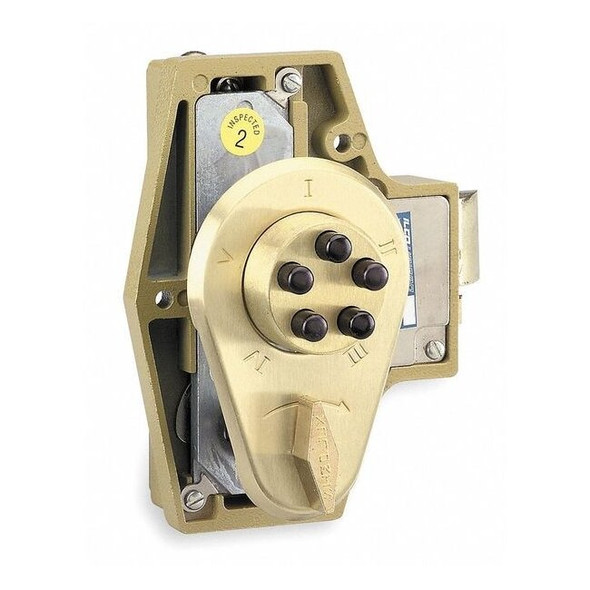 Simplex Pushbutton Deadbolt,Satin Chrome 922-26D