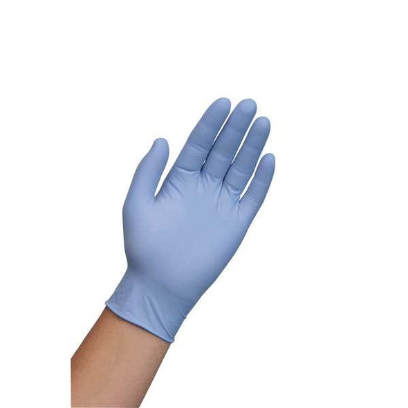 FFS-700, Disposable Gloves, 3.00 to 3.99 mil Palm, Nitrile, Powder-Free, S (7), 100 PK, Blue