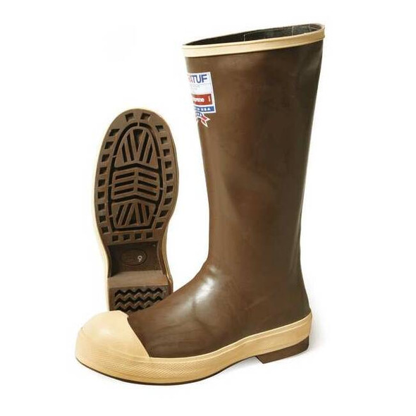 Xtratuf Men's Tall Rubber Boots, 5 Steel Toe, 15" H, Tan, 22271G/G 22271G/5