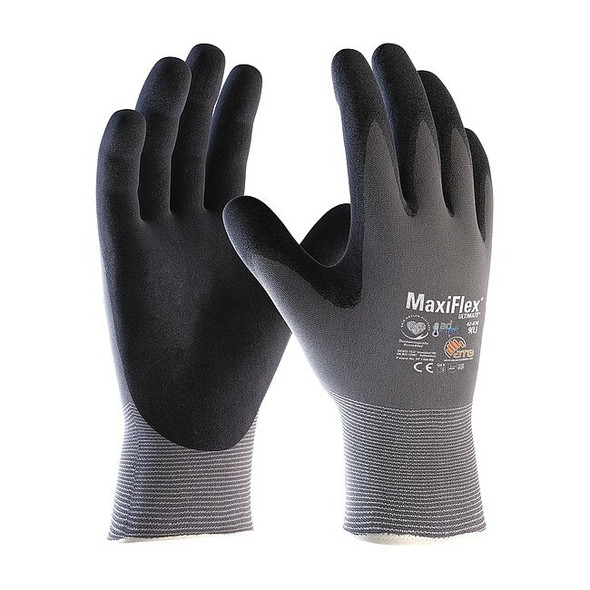 Coated Gloves, Cut Level A1 ,Dipped ,Microporous Nitrile ,Foam ,XL 12 PK