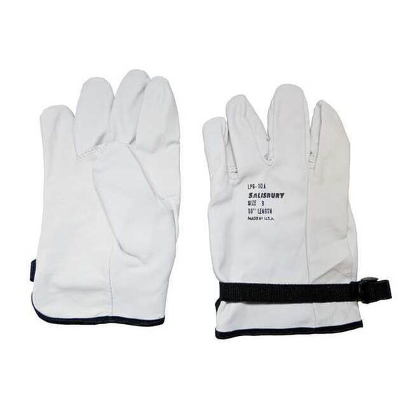 Electrical-Insulating Glove Protectors, Goatskin, 10" Length, Cream, Size 8-1/2