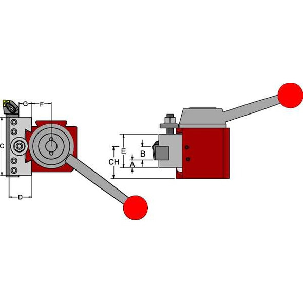 Dorian Tool Holder, Turning/Facing, Series CA D40CA-1