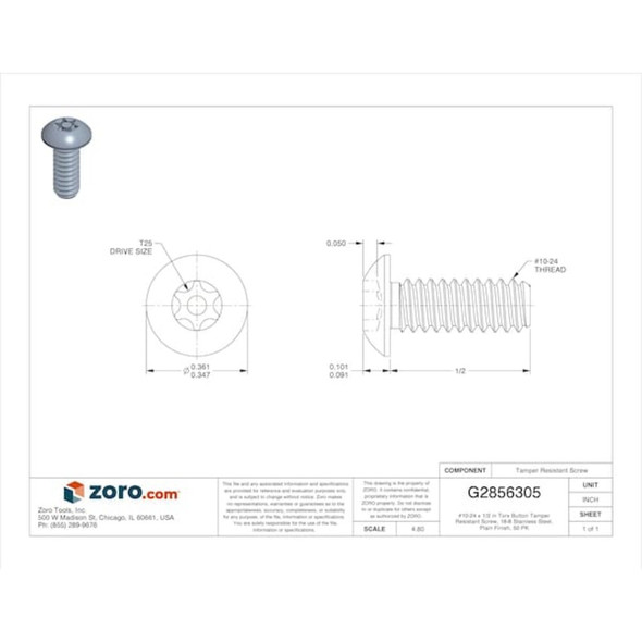 Tamper-Pruf Screws 91120