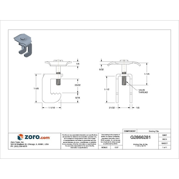 Manufacturer Varies Grating Clip, For Screw Size 1/4 in, 316 Stainless Steel, 50 PK WSSGG1B