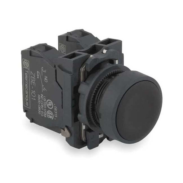 Schneider Electric Push Button Operator, 22 mm, 1NO/1NC, Black XB5AA25