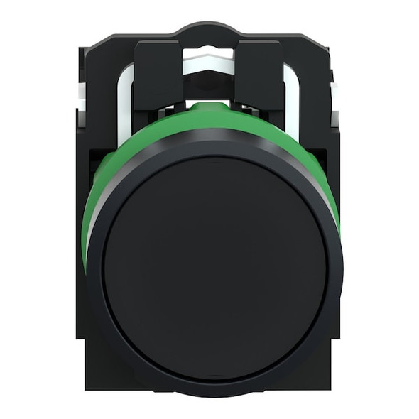 Schneider Electric Push Button Operator, 22 mm, 1NO/1NC, Black XB5AA25