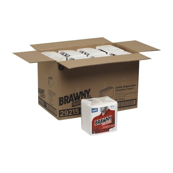 Brawny Disposable Wipes, 13" x 13", 16 Pack, 50 Sheets- Pack 29215