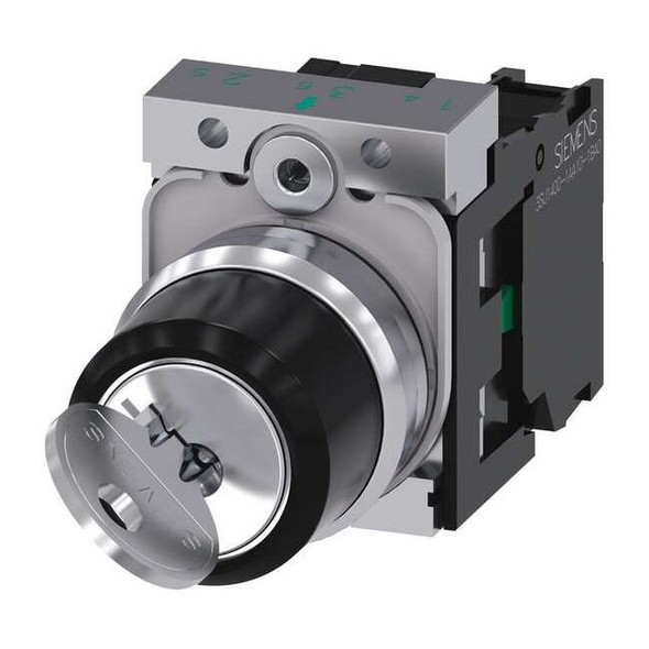 Siemens Non-Illuminated Selector Switch, 1NO, Silver 3SU1150-4BF11-1BA0