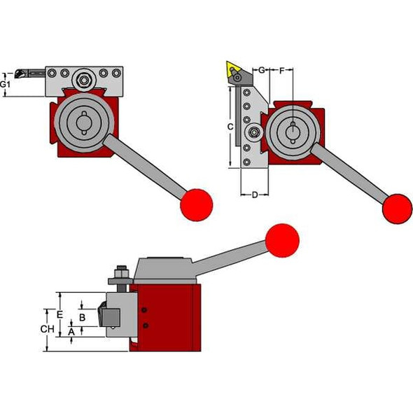 Dorian Tool Holder, Turning/Facing/Boring, CA D40CA-2