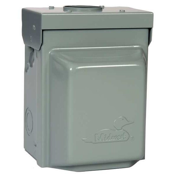 Ge Steel Unmetered Surface Power Outlet, 7-1/8 in H, 5-3/16 in D, NEMA 3R U013