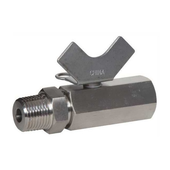 Manufacturer Varies 1/2" FNPT x MNPT Stainless Steel Ball Valve Inline G-MSMF-50