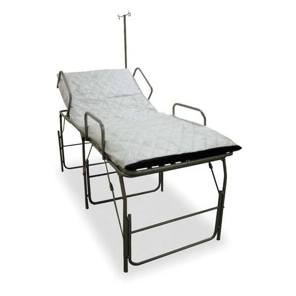 Fsi Medical Field Cot with IV Pole,Blue F-EM-560A-HBSR