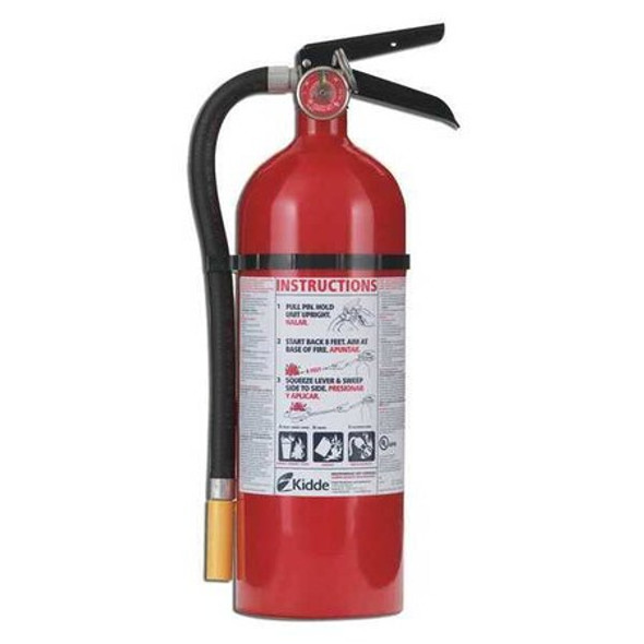 Kidde Fire Extinguisher,Aluminum,Red,ABC FC340M-VB Kidde Fire Extinguisher,Aluminum,Red,ABC FC340M-VB