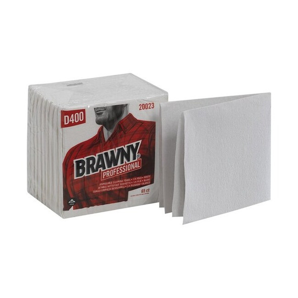 Brawny Disposable Wipes, 13" x 12-1/2", 18 Pack, 65 Sheets/ Pack 20023