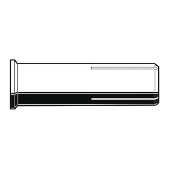 Flush Embedment Anchor, 7/8" Dia, 2-1/2" L, Steel Zinc Plated, 80 PK
